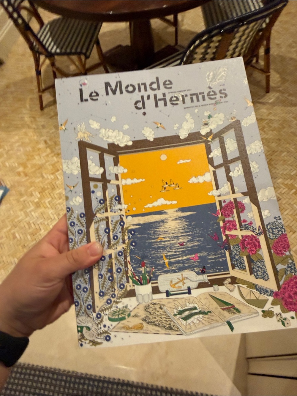 Hermes Coffee Table Book — Yellow & Blue Illustrated Cover